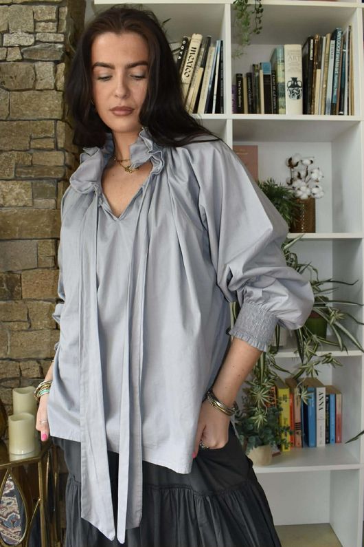 Paloma Poet Blouse Cloud Grey